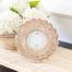 8x8 Round Scallop Photo Frame (4x4) Ntrl Home Decor