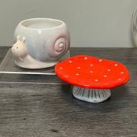 Snail & Mushroom Footsie Planter - Image 3