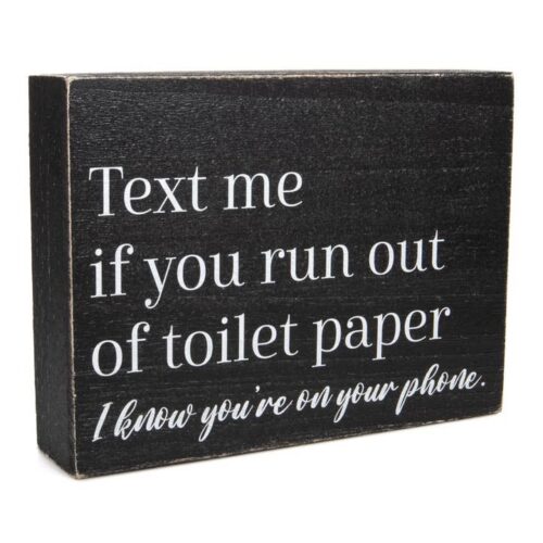 Text Me Bathroom Sign , BagMYGift