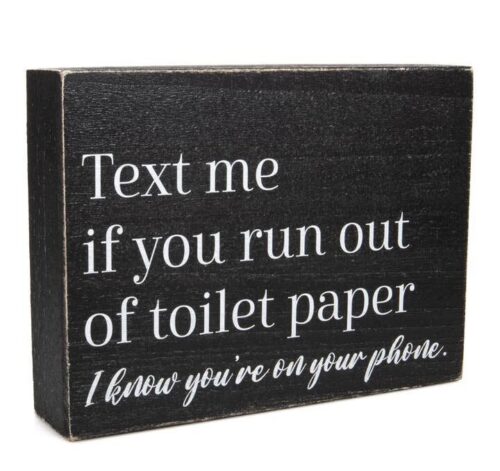 Text Me Bathroom Sign , BagMYGift