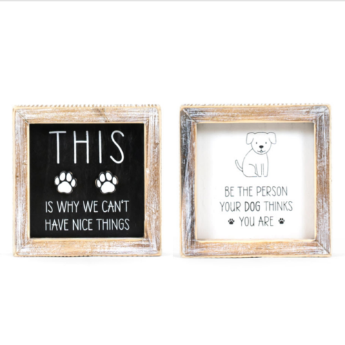 Things/Person 5x5 Wood Framed Reversible Sign, BagMYGift