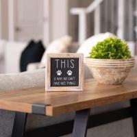 Things/Person 5x5 Wood Framed Reversible Sign - Image 3