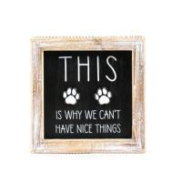 Things/Person 5x5 Wood Framed Reversible Sign - Image 5