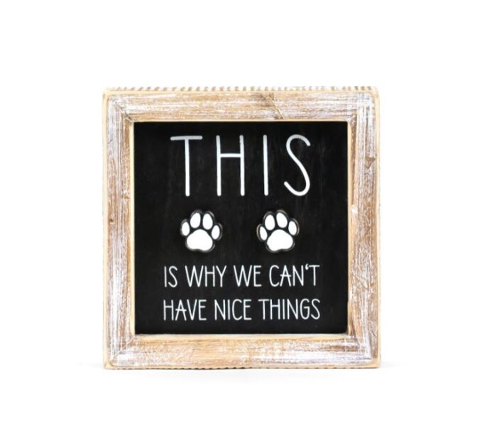 Things/Person 5x5 Wood Framed Reversible Sign - Image 5