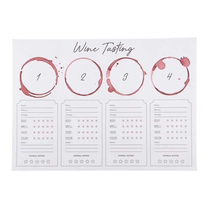 wine tasting placemat, BagMYGift