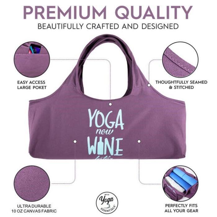 Yoga Now Wine Later Yoga Bag - Image 3