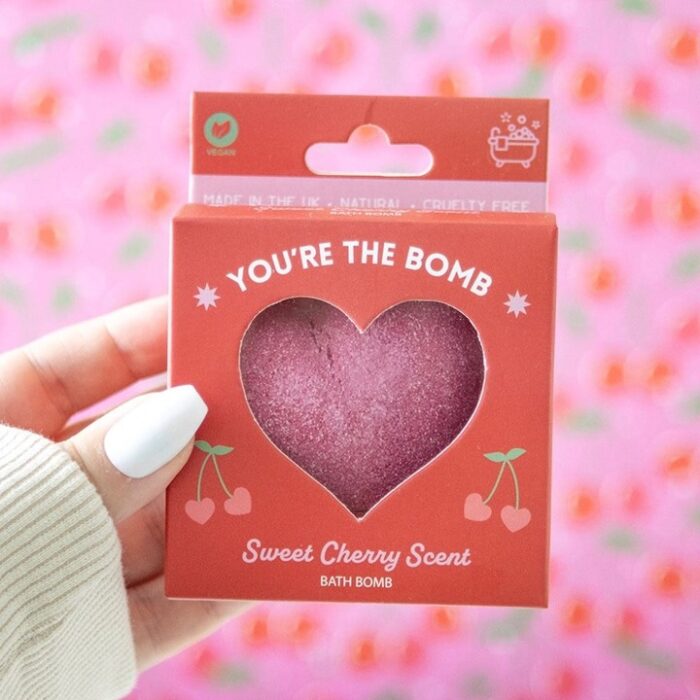 You're the Bomb Cherry Heart Valentine's Day Bath Bomb - Image 5