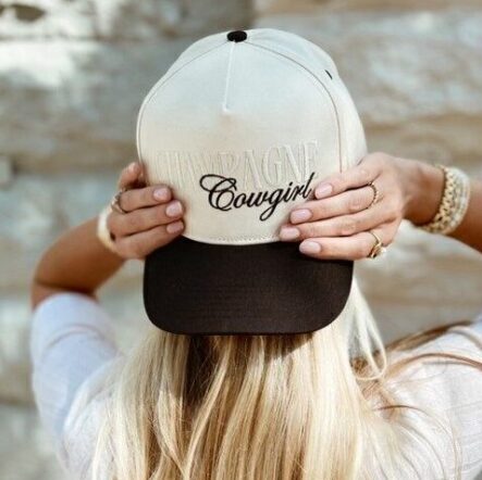 Champagne Cowgirl Trucker Hat, BagMYGift