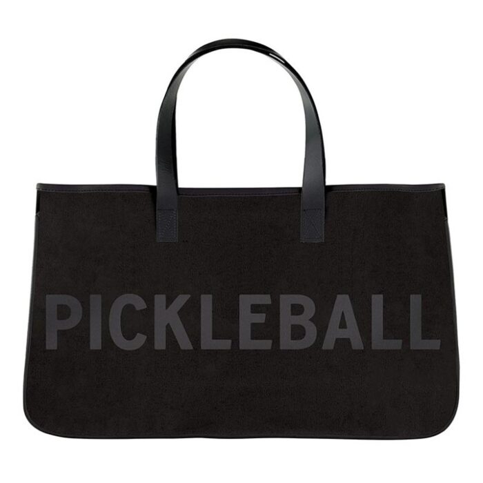 Black Canvas Tote - Pickleball, BagMYGift