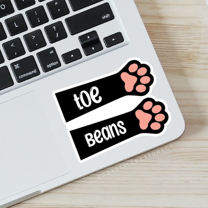 Cat "Toe Beans" Paws Waterproof Sticker - Image 2