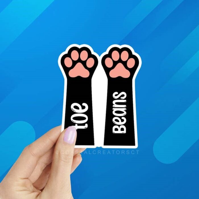 Cat "Toe Beans" Paws Waterproof Sticker