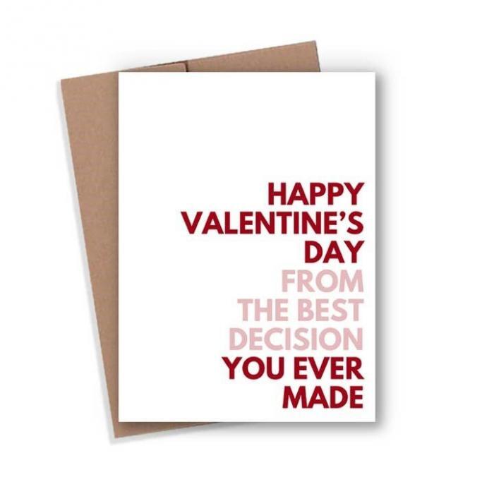 Happy Valentine's Day Best Decision Card, BagMYGift