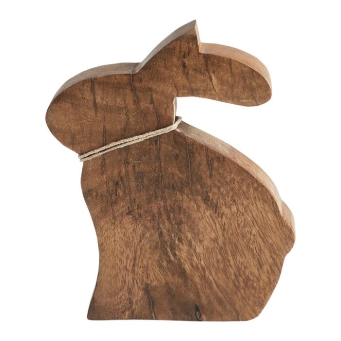 Bunny Hop Wooden Sitting Bunny Natural w/ Pearl Beads - Image 4