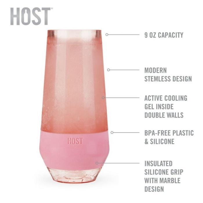 Champagne Freeze™ Cooling Cups - Blush Tint - Set of 2