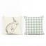 17x17 Reversible Pillow (Rabbit/Checkerboard), BagMYGift