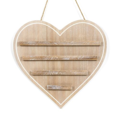 Heart Shaped 18x17 Hanging Wood Letterboard Natural