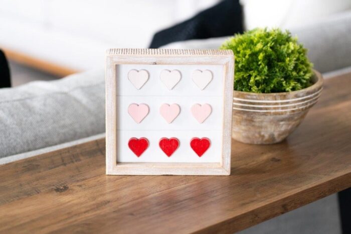 Hearts & Shamrocks 7 x 7 Wood Sign - Image 2