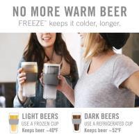 Beer Freeze™ Cooling Cup Insulated w/ Cooling Gel - Gray