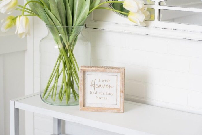 7 x 7 Sign Heaven Sympathy Bereavement Gift - Image 2