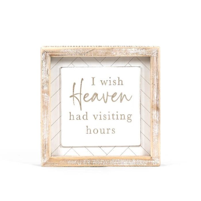 7 x 7 Sign Heaven Sympathy Bereavement Gift, BagMYGift