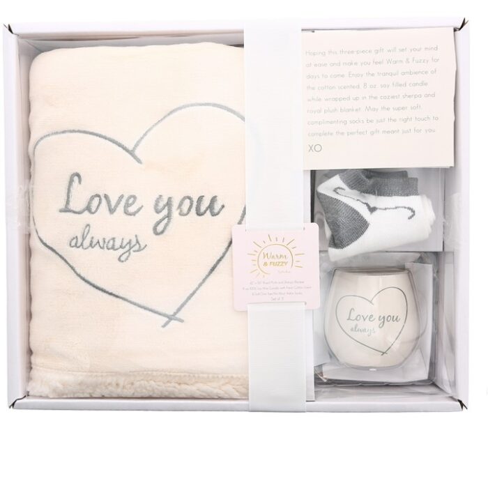 Love - 42" X 50" Sherpa Lined, Royal Plush Blanket Gift Set - Image 8