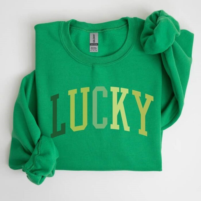 Lucky, Collegiate, St Patrick's Day Sweatshirt, BagMYGift