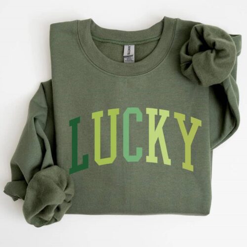 Lucky, Collegiate, St Patrick's Day Sweatshirt, BagMYGift