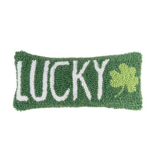 St. Patrick's Day Lucky Clover Throw Pillow, BagMYGift