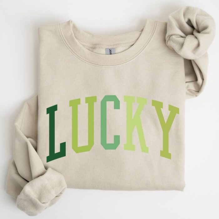 Lucky, Collegiate, St Patrick's Day Sweatshirt, BagMYGift