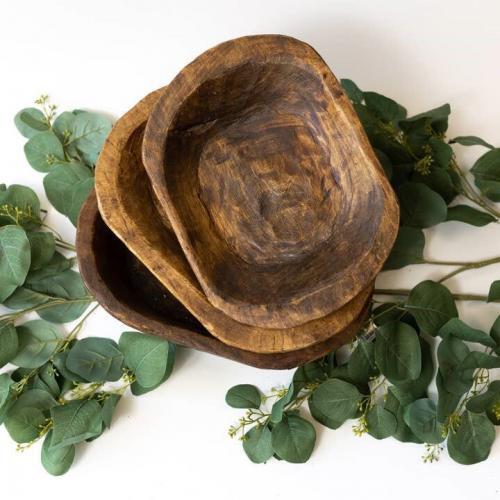 Petite Wood Bowl White, BagMYGIft