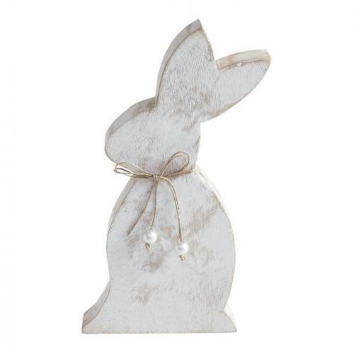 Spring in Bloom Wooden Upright Bunny Silhouette w/ Twine
