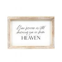 10x7 Wood Frame Sign (Heaven) Sympathy Gift, BagMYGift
