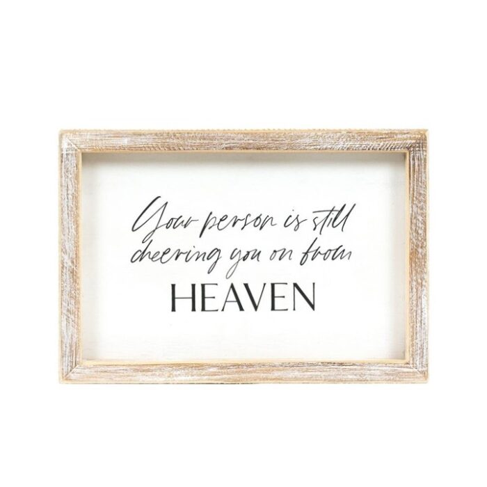 10x7 Wood Frame Sign (Heaven) Sympathy Gift, BagMYGift