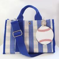Baseball Keychain Bag Charm Zip Pouch, BagMYGift