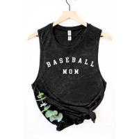 Baseball Mom Mineral Graphic Tank Top, BagMYGift