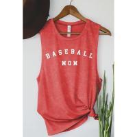 Baseball Mom Mineral Graphic Tank Top, BagMYGift