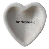 Grey Paulownia Heart Trinket Tray - Bridesmaid, BagMYGift