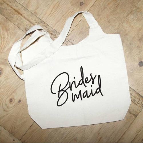 Bridesmaid / Natural Tote Bag, BagMYGift