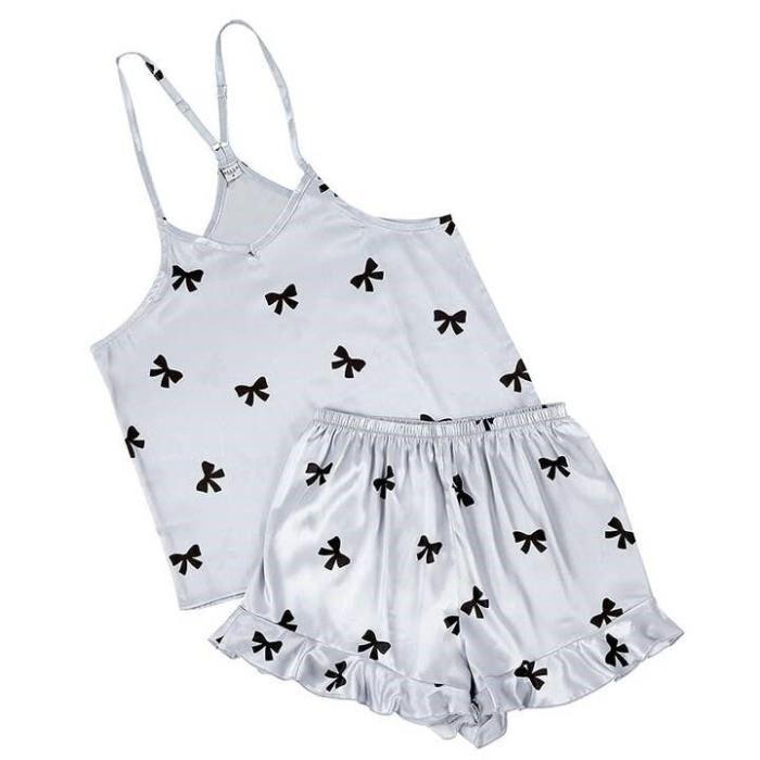 Cami + Ruffled Short - Bows, BagMYGift