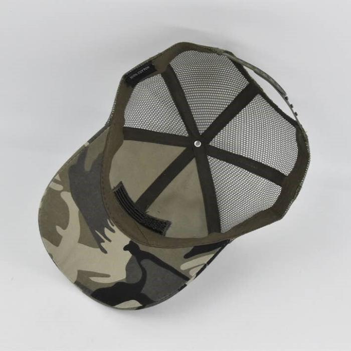 Camo USA Flag 4th of July Trucker Hat, BagMYGift