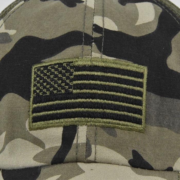 Camo USA Flag 4th of July Trucker Hat, BagMYGift