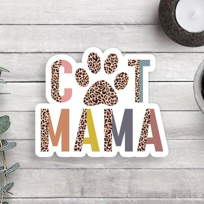 Cat Mama Vinyl Sticker, BagMYGift