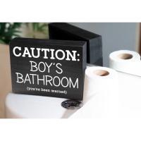 Caution Boy's Bathroom Sign, BagMYGift