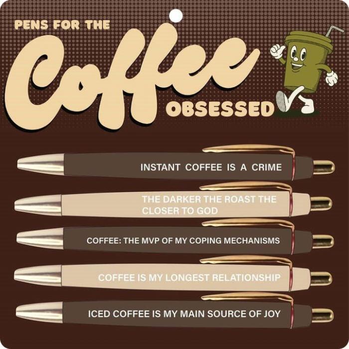 Coffee Obsessed Pen Set, BagMYGift