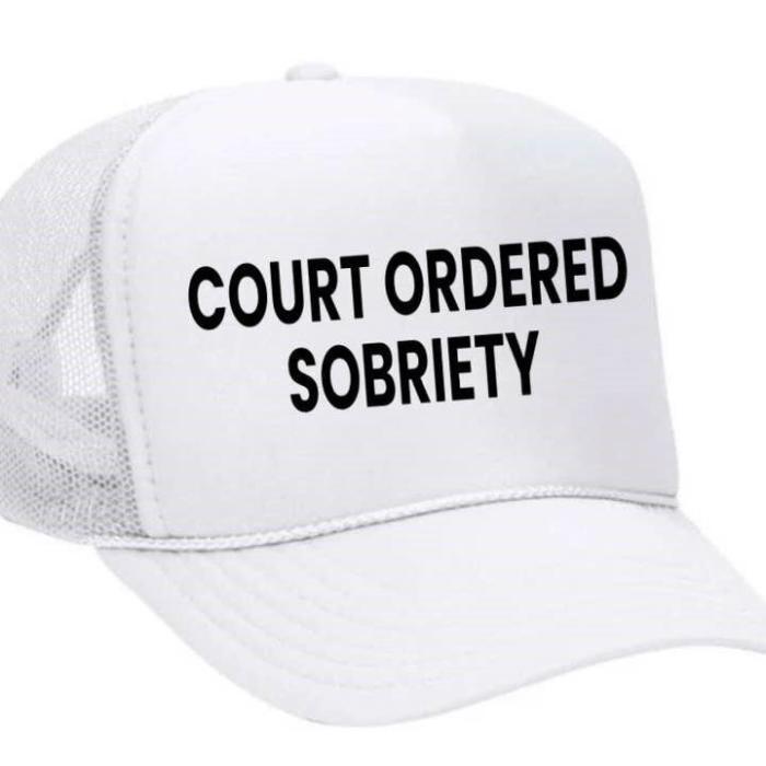Court Ordered Sobriety Trucker Hat, BagMYGift
