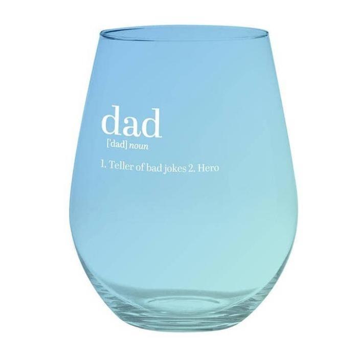 30oz Stemless Wine Glass - Dad, BagMYGift