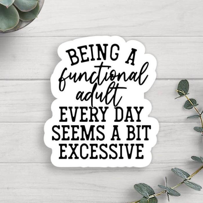 Functional Adult Vinyl Sticker, BagMYGift