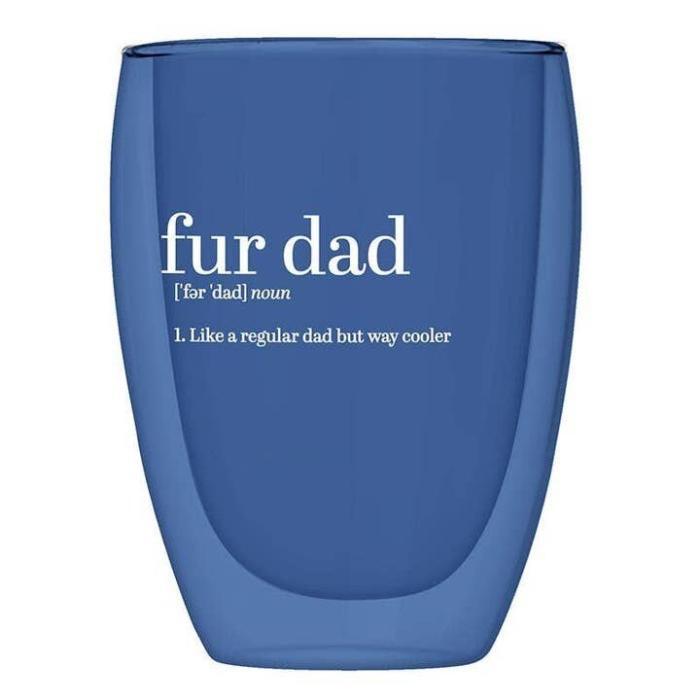 Double Wall Stemless Glass - Fur Dad, BagMYGift