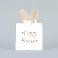 Happy/Bunny Easter Spring 4.75 x 7 Wood Framed Sign