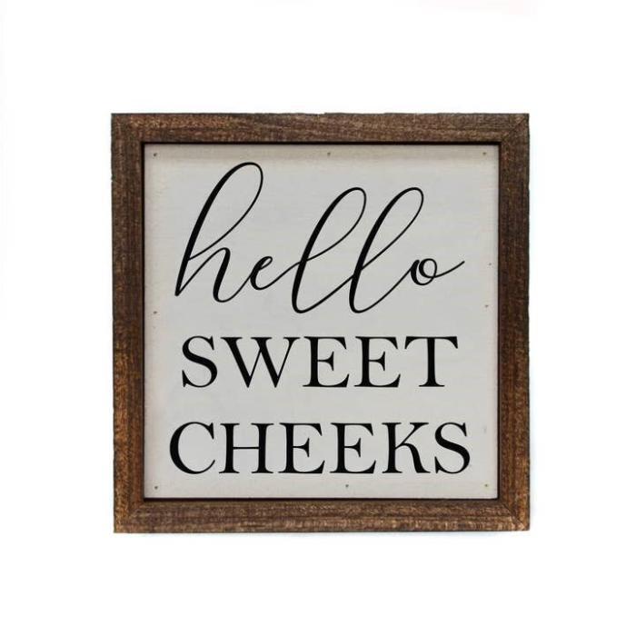 Please Seat Yourself 6 x 6 Wood Sign, BagMYGift